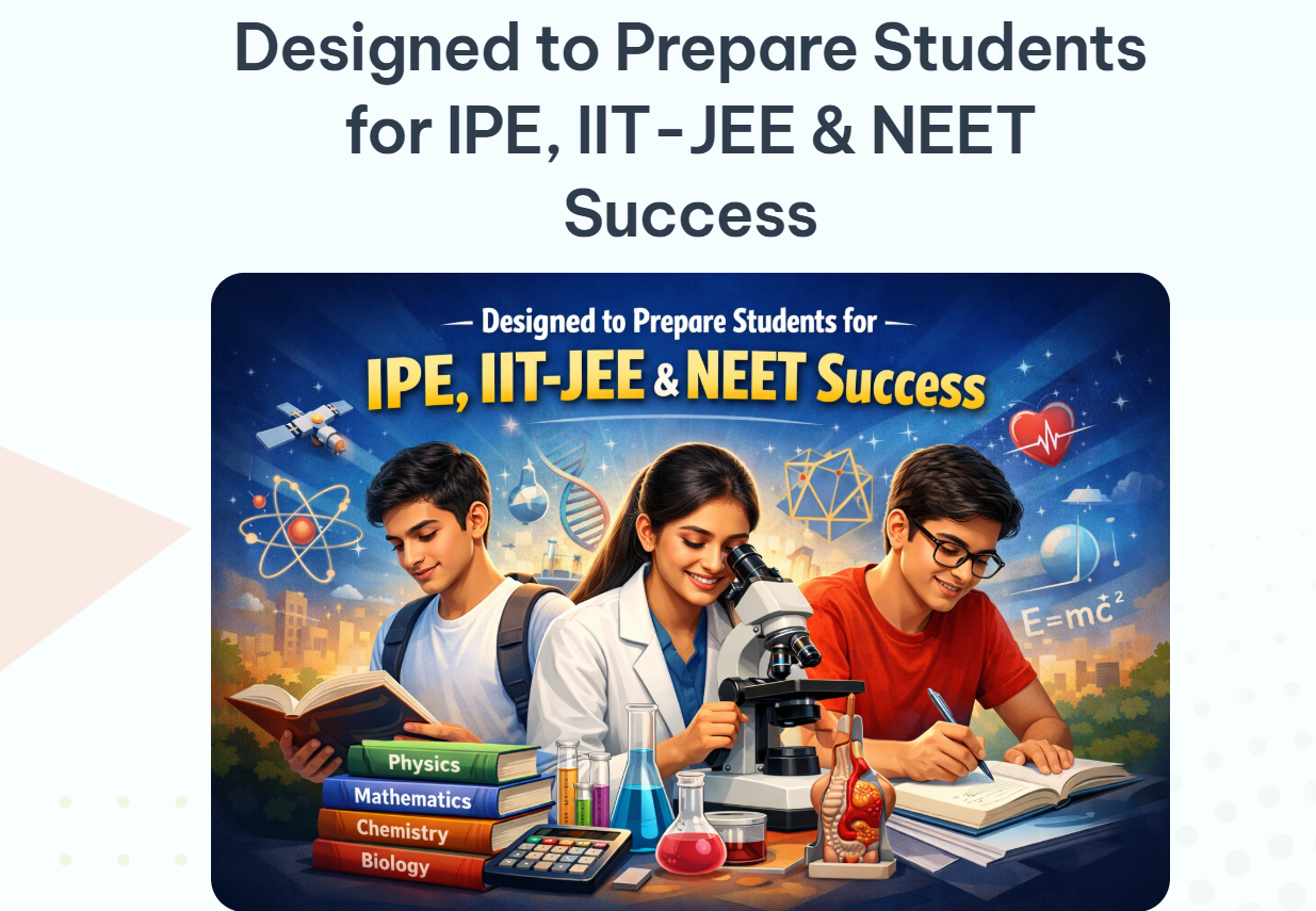 Students preparing for IPE, IIT-JEE and NEET